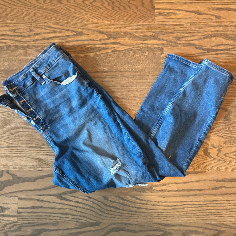 GAP Light Blue High Rise universal legging Jeans 18/34R